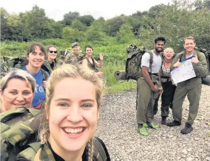  ??  ?? The ABMU Health Board staff who took part in this year’s Exercise Medical Stretch