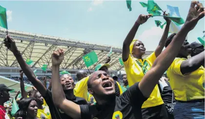  ?? Photo: Anthony Siame/EPA-EFE ?? Supporters attend an election rally for Tanzania’s ruling party Chama Cha Mapinduzi (CCM) at the Benjamin Mkapa Stadium in Dar es Salaam, Tanzania, 9 October 2020.