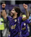  ?? ?? Erik Jorgens celebrates after Al Ain clinch title against Al Jazira