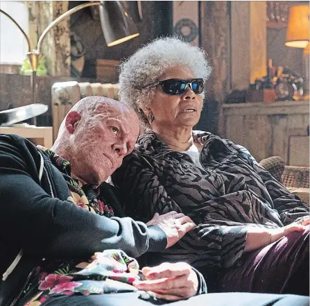  ?? JOE LEDERER TWENTIETH CENTURY FOX VIA THE ASSOCIATED PRESS ?? “Deadpool 2” was co-written by Ryan Reynolds — pictured here with Leslie Uggams — along with Rhett Reese and Paul Wernick of “Zombieland.”