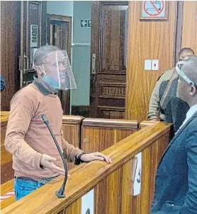  ?? Picture:DEVON KOEN ?? IN THE DOCK: Sizwe Jika in the Port Elizabeth High Court after sentencing