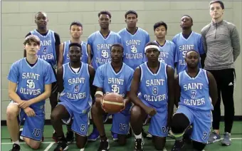 ??  ?? St Oliver’s Under 19 basketball team