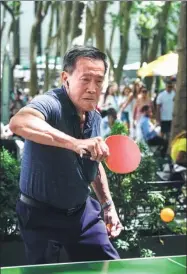  ?? XINHUA ?? Baolong Huang, 60, is a regular at the Bryant Park tables in New York City.