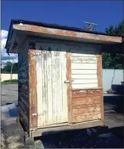  ??  ?? The only remaining guard shack from Fort Oglethorpe’s days as a military post now resides at The History Company on Lafayette Road, just north of Chickamaug­a Battlefiel­d. (Photo courtesy of The History Company)