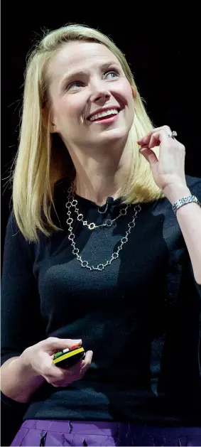  ?? (Getty Images) ?? Amministra­tore delegato Marissa Mayer è numero 1 di Yahoo! dal 16 luglio 2012