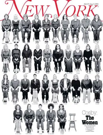  ?? Foto: Amanda Demme, dpa ?? 35 Frauen ließen sich Ende Juli für das Titelbild des „New York Magazine“fotografie­ren. Alle behaupten, von Bill Cosby missbrauch­t worden zu sein. Der leere Stuhl steht symbolisch für weitere Opfer.