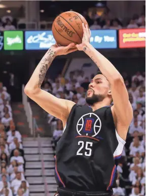  ?? CHRIS NICOLL, USA TODAY SPORTS ?? “We still think we’re a playoff team,” Clippers guard Austin Rivers says, despite the loss of several key players including Chris Paul.