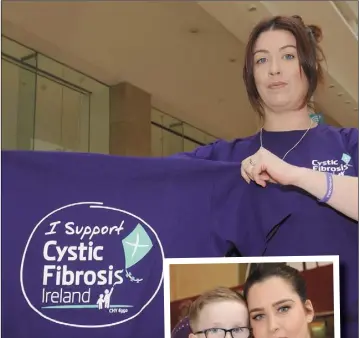  ??  ?? Top, Marie Gallagher and right, Adam and Rachel Mellon at a fundraisin­g event in aid of Cystic Fibrosis Ireland in The Marshes Shopping Centre.