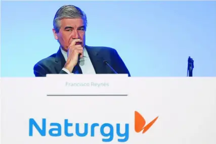  ?? EFE ?? El presidente ejecutivo de la energética Naturgy, Francisco Reynés, en la junta de accionista­s