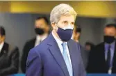  ?? JOHN MINCHILLO AP ?? John Kerry said Saturday that nations need to make new, bigger climate goals.