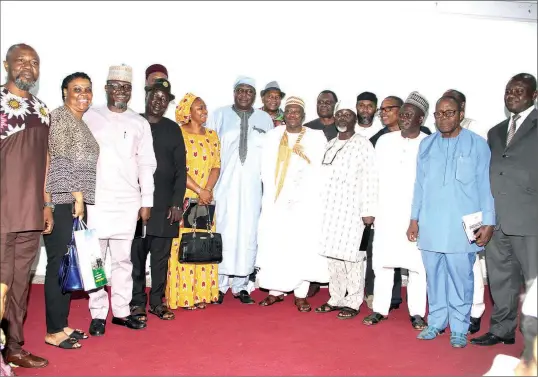  ??  ?? DG, National Council for Arts and Culture (NCAC), Otunba Segun Runsewe (middle)with stakeholde­rs at the forum