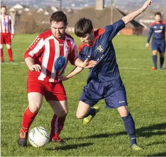  ??  ?? Ballisodar­e Utd in action with Glenview Stars. Pic: Donal Hackett.