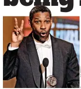  ??  ?? Twice as nice: Denzel Washington