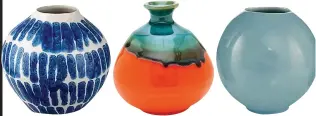  ??  ?? Reactive glaze, £20, oliverbona­s.com Hand dip glaze, £15.90, rouge-shop.com Porcelain, £17.95, wayfair.co.uk