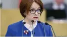  ?? ?? Nabiullina is famed for communicat­ing via her choice of brooches