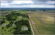  ?? ?? This aerial image taken with a drone shows a portion of land in Johnstown, Ohio, where Intel plans to build two new processor factories.