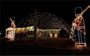  ?? Arkansas Democrat-Gazette/THOMAS METTHE ?? The North Little Rock home of Richard and Bonnie Nannen becomes a winter wonderland each Christmas season.