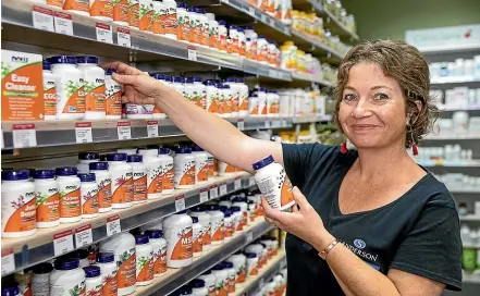  ??  ?? Health consultant Belinda Fox can help people with glycine supplement­s at Marshall’s Health & Natural Therapy, in New Brighton.