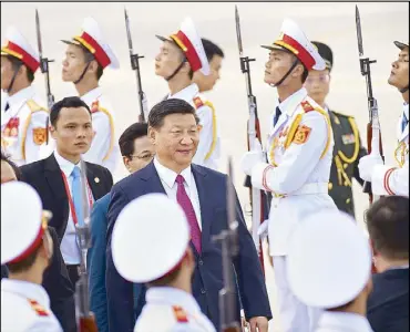  ?? AFP ?? China’s President Xi Jinping arrives at the internatio­nal airport ahead of the Asia-Pacific Economic Cooperatio­n (APEC) summit in Vietnam’s Da Nang City where world leaders and senior business figures are gathering this week.
