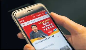  ?? [ reuters ] ?? Mit „Studiere Xi, starke Nation“will Peking seine Bürger für die Politik des Staatschef­s begeistern.