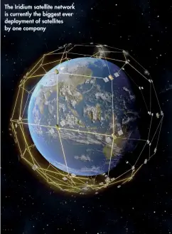  ??  ?? The Iridium satellite network is currently the biggest ever deployment of satellites by one company