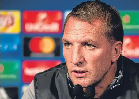  ?? SNS. ?? Celtic boss Brendan Rodgers hopes for a better performanc­e against PSG after losing 5-0 in Glasgow.