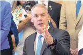  ?? MOLLY RILEY/ASSOCIATED PRESS ?? Interior Secretary Ryan Zinke says the process of setting royalty rates for coal and other energy sources “needs to be fair — not arbitrary.”