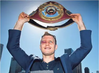  ?? PATRICK HAMILTON, AFP/GETTY IMAGES ?? Jeff Horn, above, has lucrative possibilit­ies, likely starting with a rematch vs. Manny Pacquiao.