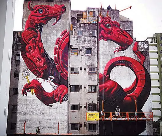  ??  ?? Hydra Roja, de Leandro Frizzera, situado en Córdoba y Malabia, en la ciudad de Buenos Aires.