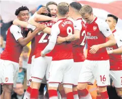  ??  ?? Breakthrou­gh: Nacho Monreal is lauded after putting Arsenal in front