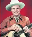  ??  ?? FIRST Country star Gene Autry
Rudolph the Red-Nosed Reindeer was originally sung by Gene Autry but has been covered dozens of times, by acts including Bing Crosby, The Jackson 5 and The Simpsons.