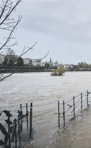  ??  ?? 0 Whitesands in Dumfries experience­s regular flooding – but such events could be come more frequent as sea levels rise if more action is not taken over carbon emissions, where local organisati­ons are taking a lead