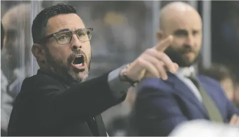  ?? KRISTIN OSTROWSKI FILES ?? Silvertips coach Dennis Williams had a shouting match with the Giants' Michael Dyck Wednesday.