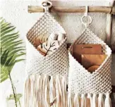  ??  ?? Recent Instagram interiors trends include macramé wall hangings