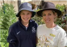  ?? ?? Toowoomba East State School Garden Club Captain Evie Sharp with health teacher and Sustainabi­lity Programs Coordinato­r Amy McGaw.