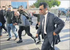  ??  ?? HABLÓ. Al Thani, ayer en la Ciudad de la Justicia de Málaga.