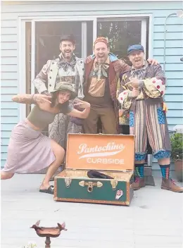  ?? PANTOCHINO PRODUCTION­S ?? The Pantochino Curbside theater company sprung up for outdoor summer entertainm­ent during the COVID crisis.