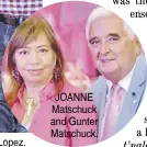  ?? ?? JoAnne matschuck and Gunter matschuck.