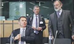  ??  ?? 0 Jeremy Hunt in Brussels urged dialogue and calm over Iran