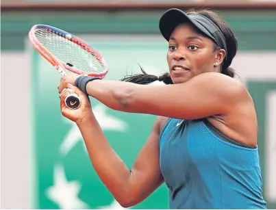  ?? Picture: Getty Images. ?? Sloane Stephens on her way to a 6-3 6-1 victory over Daria Kasatkina.