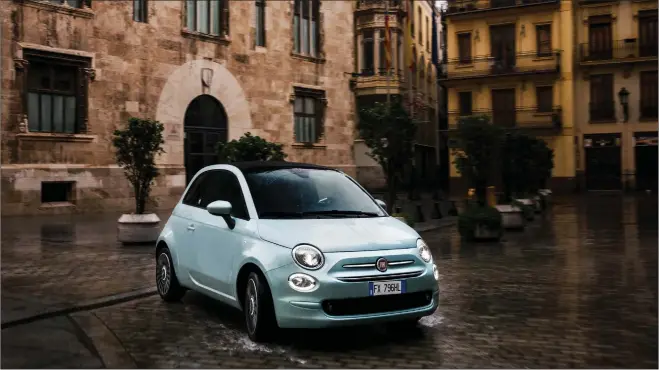  ??  ?? The new Fiat 500 hybrid Cinquecent­o is small and sporty but most of all fun to drive