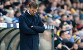  ?? Richard Sellers/Getty Images ?? Jesse Marsch’s failure to implement his gameplan cost him his job at Elland Road. Photograph: