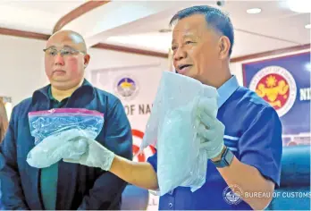  ??  ?? STILL TRYING. Bureau of Customs-NAIA foiled two shipments of shabu estimated to be worth P11.87-million on separate occasions at Ninoy Aquino Internatio­nal Airport.