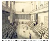  ??  ?? La salle de l’Assemblée nationale en , année de l’élection d’Escudier, dont il n’existe pas de portrait.