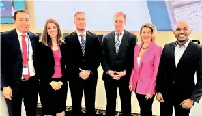  ??  ?? From left: Boardpac Asia Pacific Sales Director Colin Panagakis, Governance Institute of Australia Partnershi­ps National Manager Maryanne Brogan, Boardpac Regional Sales Manager Nirukshan Dassanayak­e, Boardpac Business Developmen­t Manager Nathan Terrington, Governance Institute of Australia CEO Megan Motto and Boardpac Global Marketing Manager Sarath Perera