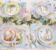  ??  ?? Pottery Barn Kids x Monique Lhuiller Easter Tabletop Collection