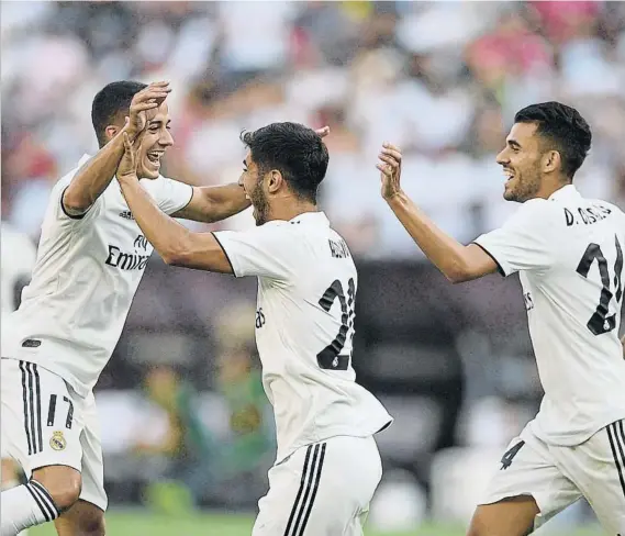  ?? FOTO: AP ?? El Real Madrid venció a la Juventus gracias a la entrada en la segunda mitad de Marco Asensio, Vinicius y Lucas Vázquez que le dieron más velocidad al juego de los blancos