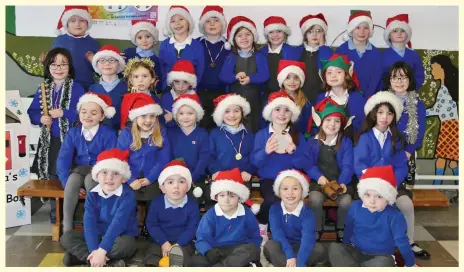  ??  ?? Junior Infants at Convent of Mercy National School, Kanturk, are all looking forward to Santa’s arrival. Photo by Sheila Fitzgerald