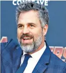  ??  ?? Mark Ruffalo