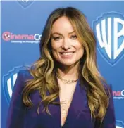  ?? CHRIS PIZZELLO/AP ?? Olivia Wilde, seen April 26, directed “Don’t Worry Darling,” which will debut at the Venice festival.